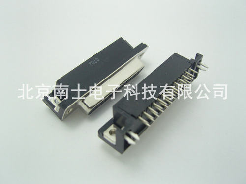 AMP安普 DR25母头 DB25孔并口接头 1734350-1 90度弯脚插板焊板式 - 图0