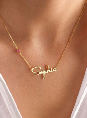 eMancoDIY个性不锈钢字母项链