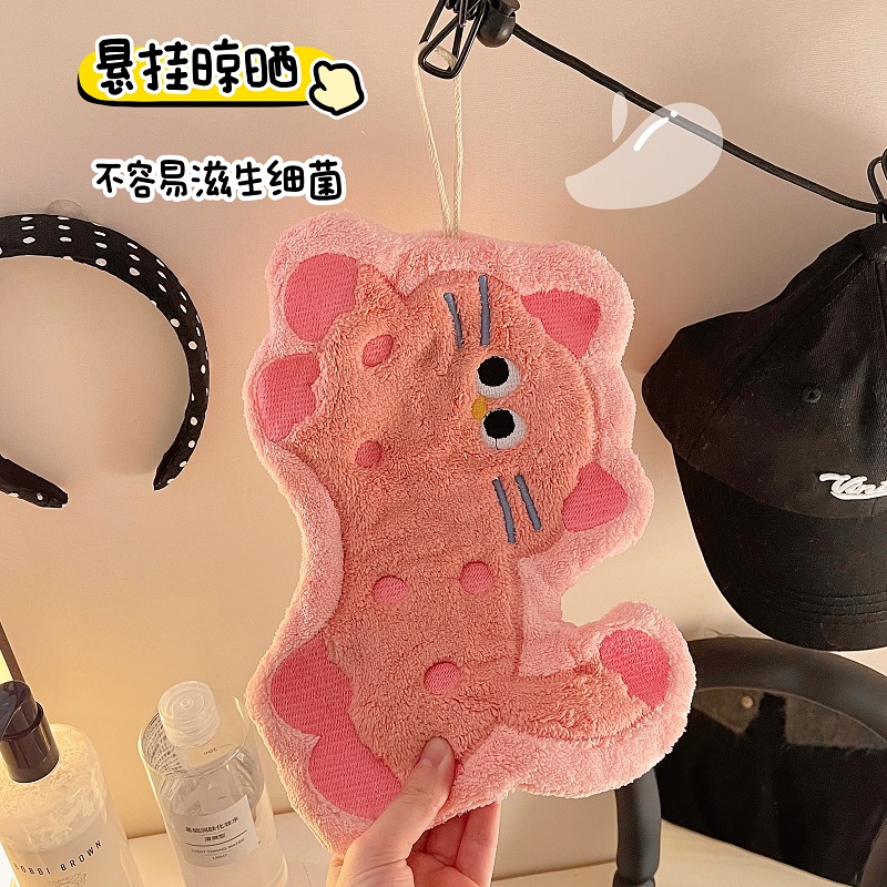 可爱猫咪擦手巾儿童家用厨房卫生间卡通擦手擦脚速干吸水毛巾女生 - 图2