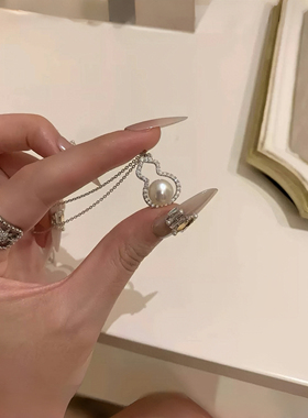 珍珠项链拾光银新品锁骨链女珍珠