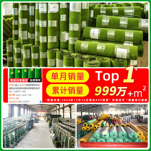 仿真人造草坪地毯假草皮幼儿园阳台地垫装饰绿色假工塑料户外垫子-图0