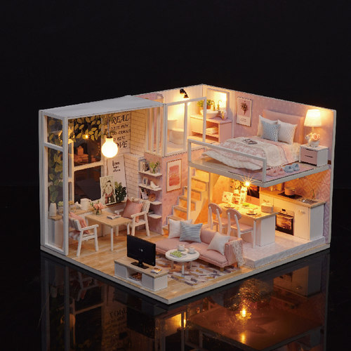 智趣屋diy小屋手工拼装小房子微缩模型木制玩具创意生日礼物女生 - 图1