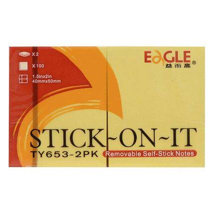 24本益而高653-2PK告示贴N次贴粘性留言标记便利纸记事贴40*50mm - 图2