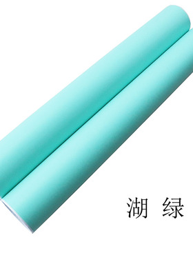哑光湖绿色防水背胶自粘PVC即时贴店面装修办公室柜子翻新贴纸
