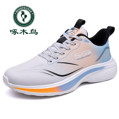 啄木鸟男鞋2025跑步鞋秋季新款网面透气运动鞋百搭轻便防水休闲鞋 - 图3