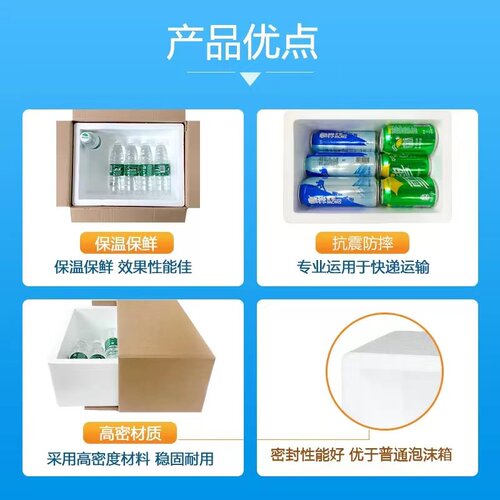邮政3-7号泡沫箱纸箱套装发水果生鲜冷冻食品包装箱电商快递专用 - 图0