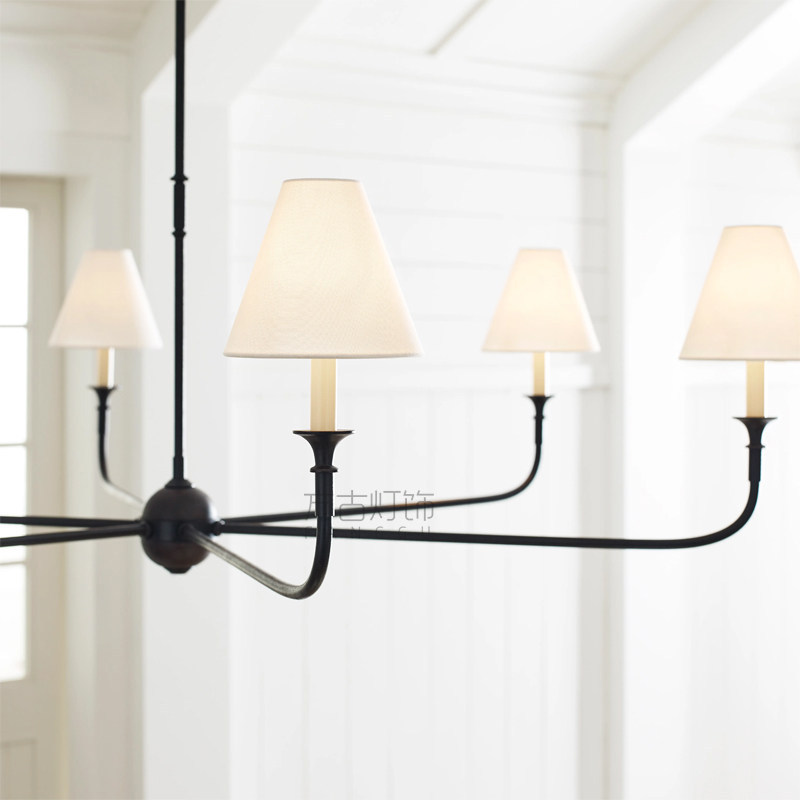 全铜轻奢大气北欧简约餐厅吊灯客厅枝型布罩灯具现代创意餐厅灯饰,淘宝优惠券,粉丝福利购,淘宝优惠卷