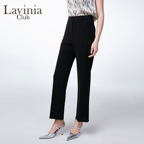 Lavinia法式气质通勤高腰直筒型显瘦裤子女春秋新款休闲裤B55K56S - 图0
