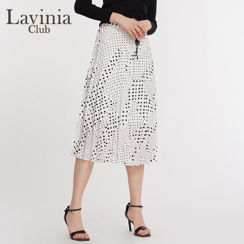 Lavinia Club拉维妮娅夏季新品雪纺A字裙显瘦波点半身裙女R11Q40 - 图0