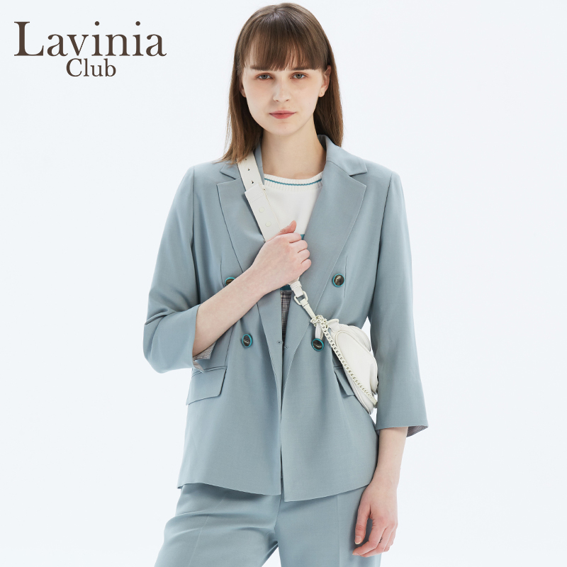 Lavinia Club/拉维妮娅春夏纯色女士小西装外套休闲职场通勤西服