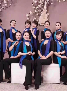 形体丝礼仪培训走秀成人表演丝巾