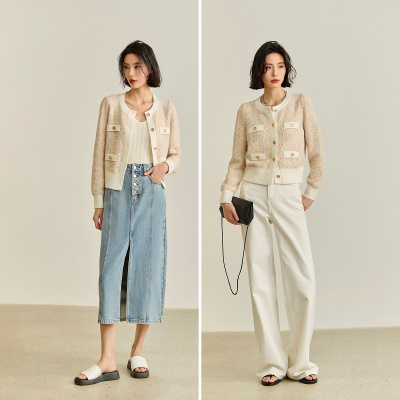 LILY短款通勤小香风开衫短外套