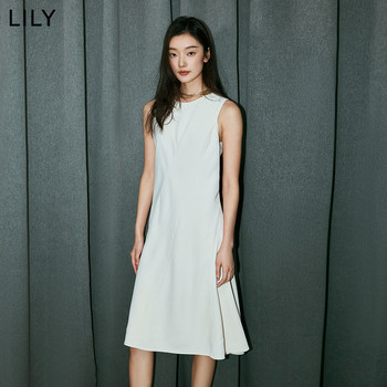 LILY2024 ເຄື່ອງນຸ່ງຜູ້ຍິງລະດູຮ້ອນມາໃໝ່, ອາລົມອ່ອນໂຍນ, ສີສັນແຂງກະດ້າງ, ເສື້ອແຂນຍາວແອວສູງກະທັດຮັດ, ກະໂປງສີຂາວນ້ອຍ.