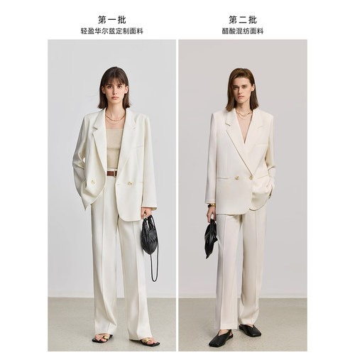 【不易皱】LILY薄款西装2025新品宽松休闲百搭通勤西装套装女 - 图2