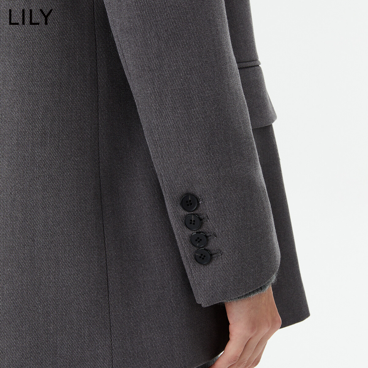 【专柜甄选】LILY2024春新款女装商务复古时尚通勤款休闲西装外套 - 图1