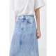 LILY2025 new summer women's denim print lightweight design commuter skirt