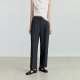 LILY commuter pants ຊຸດສີຂີ້ເຖົ່າຄລາສສິກທີ່ມີຕີນຂະຫນາດນ້ອຍ