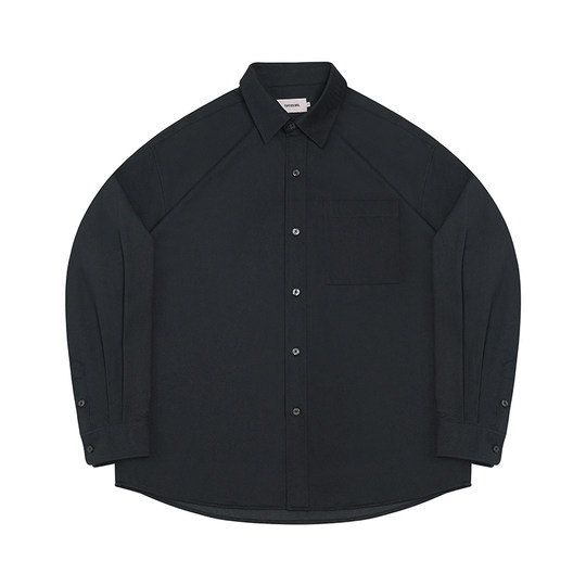 TOPTIER BRO 莱赛尔混纺亲肤顺滑长袖衬衫男简约通勤宽松休闲上衣