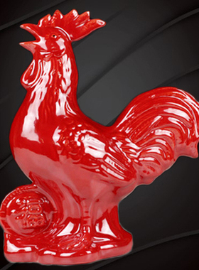 陶瓷鸡摆件家居卧室阳台玄关生肖