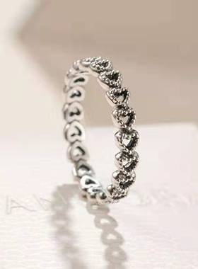 百搭复古欧美风羽毛女士情侣对戒