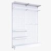 Perforated board wardrobe bedroom metal doorless open simple cloakroom for home rental wrought iron storage rack