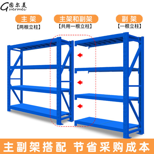 货架仓储家用仓库货架重型多层可调节商用储物架快递架阳台置物架 - 图1