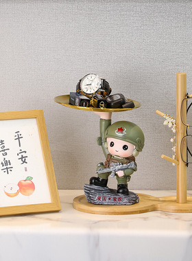 军迷退伍军人收纳摆件礼品