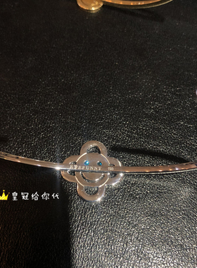 EYEFUNNY白金钻石蓝眼睛开口手镯