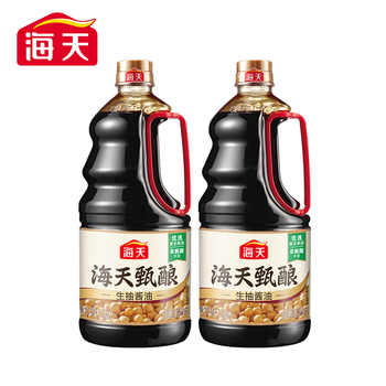 【淘宝官方直播】海天甄酿生抽酱油1.5kg*2非转基因黄豆酿造家用实付12.9元到手包邮