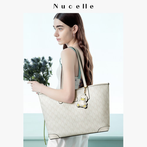 NU纽芝兰经典老花托特包2026新款大学生上课大容量通勤单肩女包 - 图2