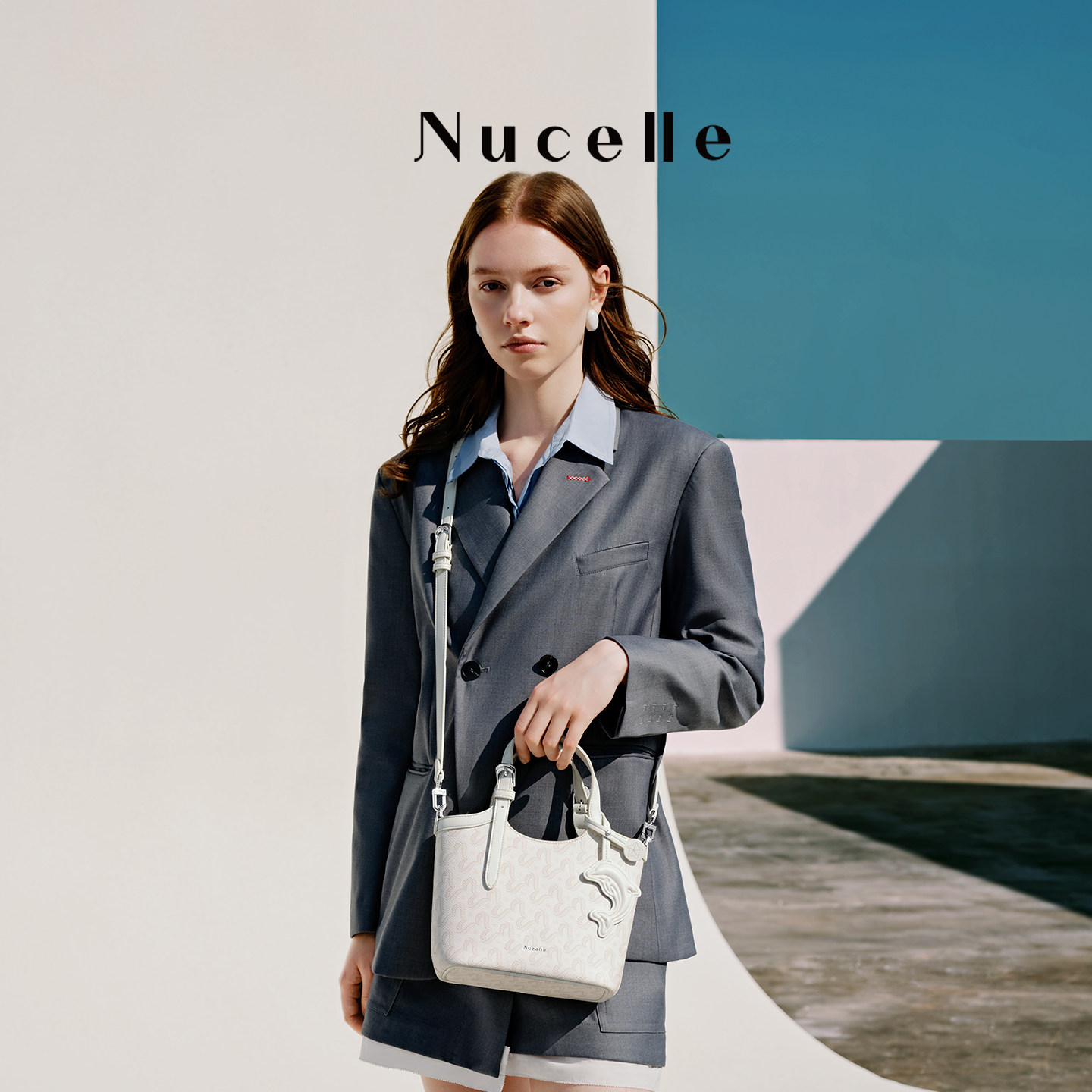 NU纽芝兰海豚菜篮子包2026新款高级感通勤手提包单肩斜挎小托特包