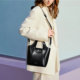 NU New Zealand cowhide leather bucket bag for women