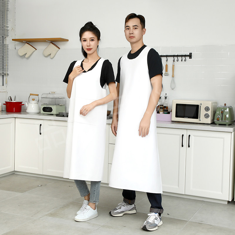皮革围裙防水防油厨房做饭围腰罩衣工作服PU软皮男女加大水产围兜,淘宝优惠券,粉丝福利购,淘宝优惠卷