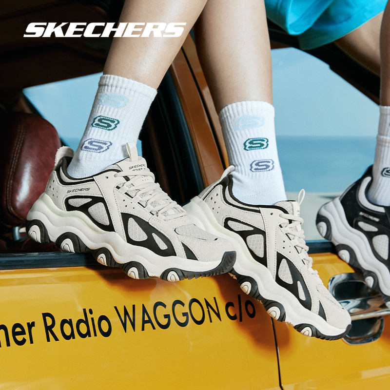 Skechers斯凯奇啵啵熊女款复古老爹鞋夏季增高跑步运动鞋149891-图0