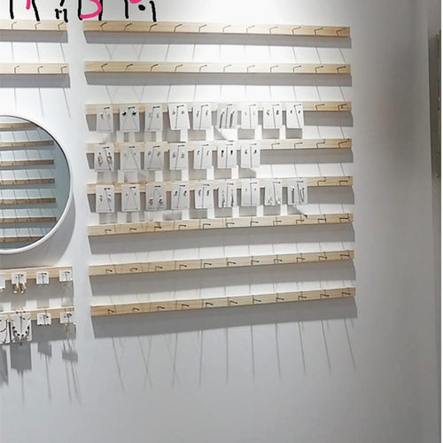 耳饰挂架耳环展示架饰品店耳钉耳饰架子挂墙店铺专用挂墙耳饰架 - 图2