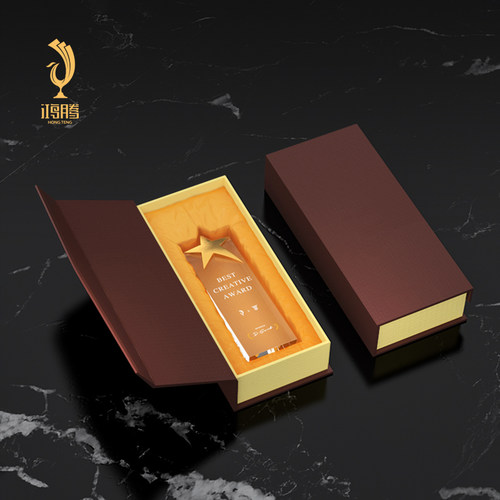 水晶奖杯定制精品创意奖牌奖品定做新款五角星奖杯制作免费刻字 - 图3