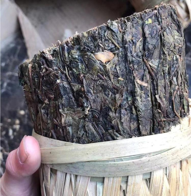 黑茶湖南安化黑茶金花百两茶3625g金花茯茶千两茶7.2斤花卷茶柱