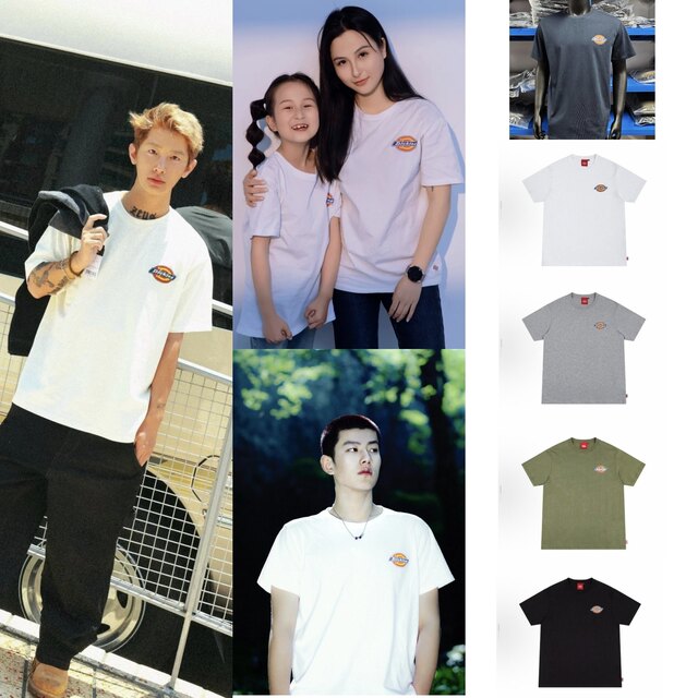 ແທ້ຈິງແລ້ວ DICKIES / Dix ເສື້ອທີເຊີດກິລາຝ້າຍທີ່ສະດວກສະບາຍສໍາລັບຜູ້ຊາຍແລະແມ່ຍິງ