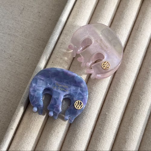 韩系同款小号m金标醋酸抓夹日常百搭温柔鲨鱼夹半扎发抓发夹发饰 - 图2