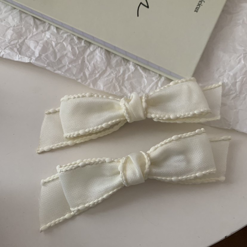 甜美少女公主头对夹网红欧根纱蝴蝶结边夹仙气百搭刘海夹鸭嘴夹子,淘宝优惠券,粉丝福利购,淘宝优惠卷