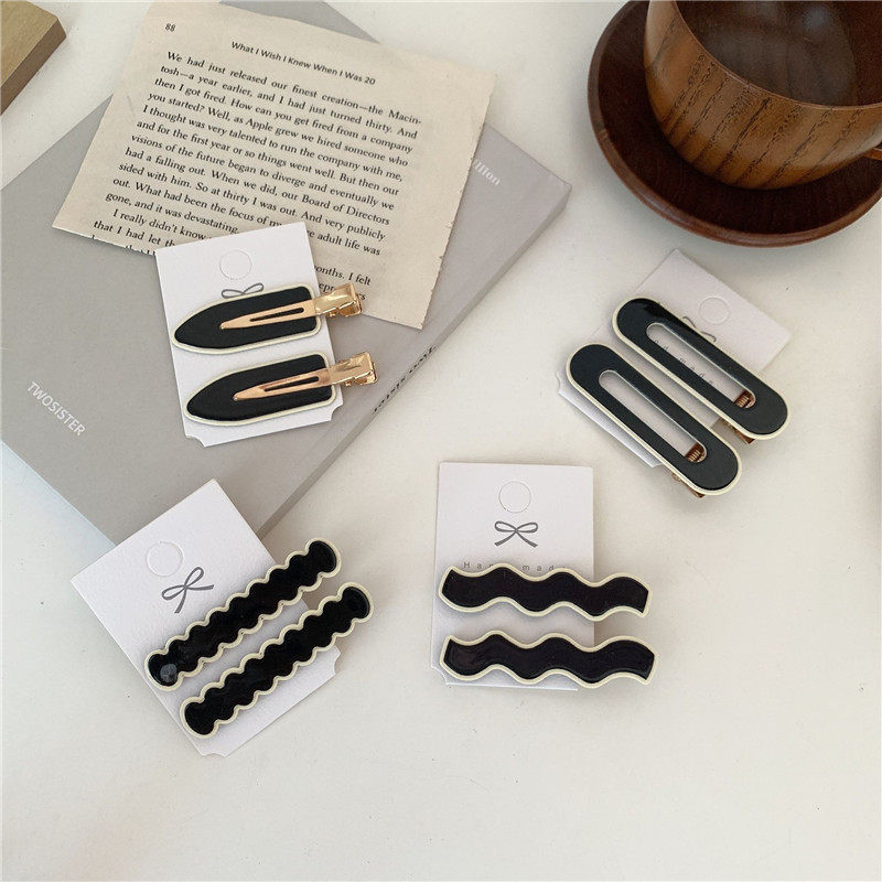 日韩气质黑白棋盘格复古亚克力刘海发夹碎发美妆面膜鸭嘴边夹发饰,淘宝优惠券,粉丝福利购,淘宝优惠卷