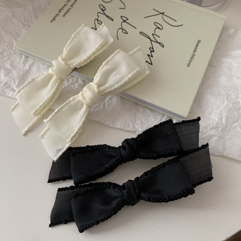 甜美少女公主头对夹网红欧根纱蝴蝶结边夹仙气百搭刘海夹鸭嘴夹子,淘宝优惠券,粉丝福利购,淘宝优惠卷