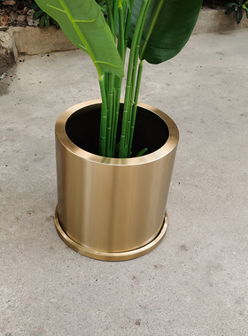 拉丝香槟金托盘花器排水底托