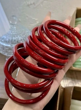 天山翠粗款圆条玻璃镯冰种白月光仿玉随手镯古风仙气不掉色玉髓