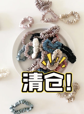 真丝小肠发圈全手工缝制出口特价