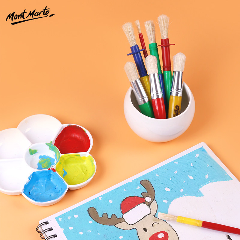 蒙玛特儿童颜料画笔 创意笔刷绘画笔3支装 水粉笔套装 儿童画刷,淘宝优惠券,粉丝福利购,淘宝优惠卷