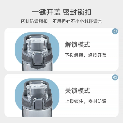 Замок замок спортивные водяные чашки большая мощность Tritan Boys Fitness Fitnes