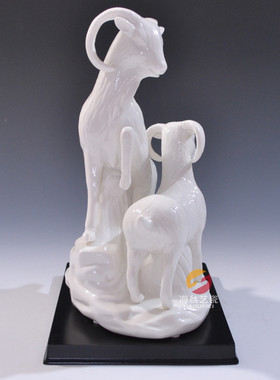 三羊开泰工艺品商务风水德化白瓷