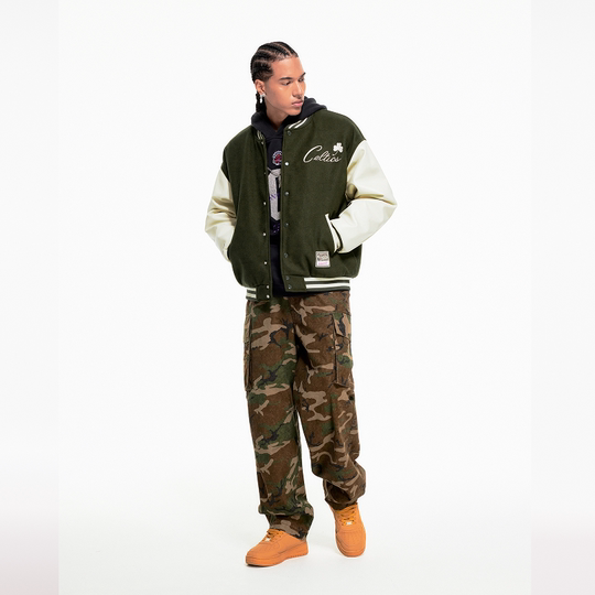 NBA官方正品MITCHEL &NESS湖人/凯尔特人新款秋冬休闲男女款夹克