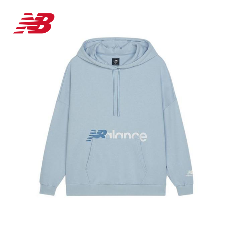 New Balance NB正品女款上衣秋冬款连帽学生休闲运动加绒长袖卫衣